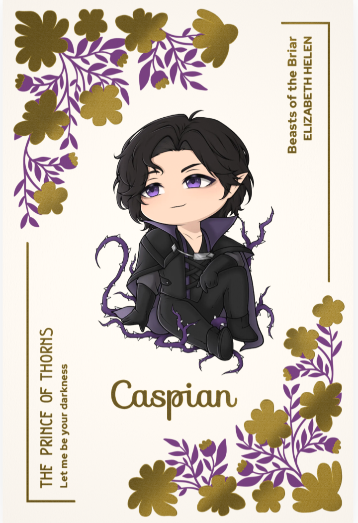 Beast of the Briars Chibi Gold Foil Postcard Prints