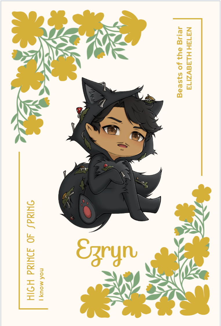 Beast of the Briars Chibi Gold Foil Postcard Prints